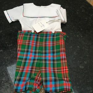 Carriage boutique Christmas jumper plaid 4t